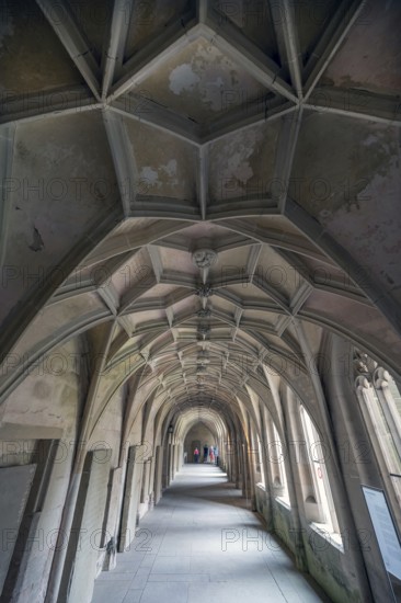 Cloister of Bebenhausen Monastery, built around 1500, Bebenhausen district of Tübingen, Baden-Württemberg, Germany