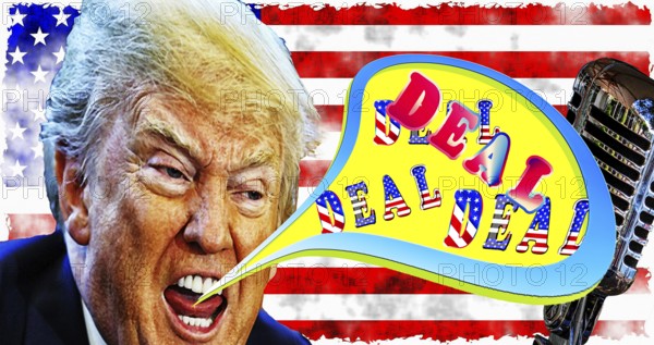 Symbolic image, EU and Germany under political pressure, industry, Donald Trump, global tariff threats, Elon Musk, Mark Zuckerberg, social networks, fake news, rights broken, hate, hate speech, DSG Digital Services Act, re-election, USA, politics, announcements, vendetta, wanted dictator, Republicans, US electoral system, global danger, lies, 2nd term, global burden, Ukrainian war, storming White House