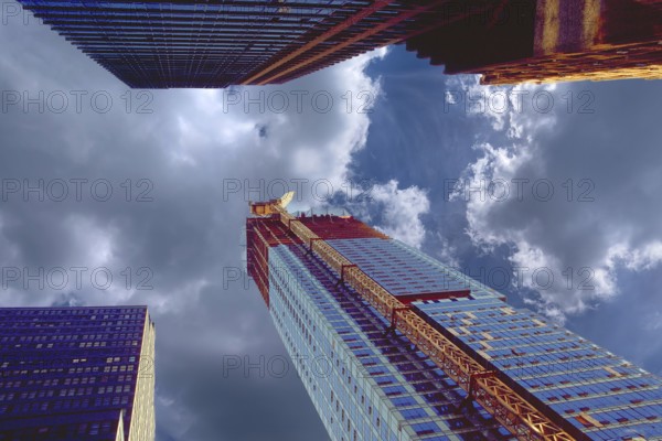 Skyscraper under construction, Manhattan, New York City, USA