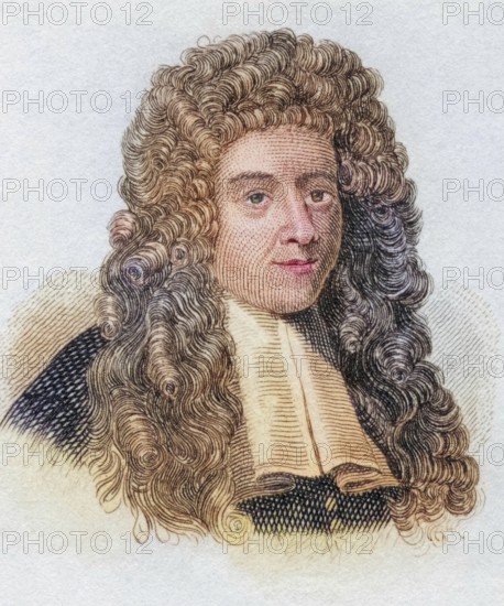Jakob Gronovius (born 20 October 1645 in Deventer, died 15 October 1716 in Leiden) was a classical philologist, archaeologist, historian and geographer, from the book Crabbes Historical Dictionary, 1825, Historical, coloured, digitally restored reproduction from a 19th century original, Record date not stated