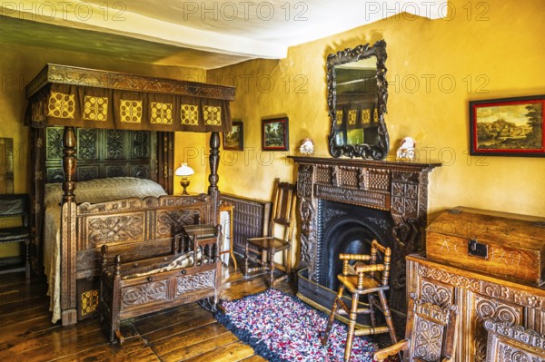 Townend house, National Trust, Troutbeck, Windermere, Lake District, Cumbria, England, United Kingdom