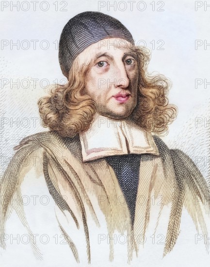 Patrick Scougal, 1607 to 1682, Scottish clergyman of the 17th century, Bishop of Aberdeen. From Iconographia Scotica or Portraits of Famous Personages of Scotland, published in 1797, digitally restored reproduction of a 19th century original (coloured), historical, exact date unknown