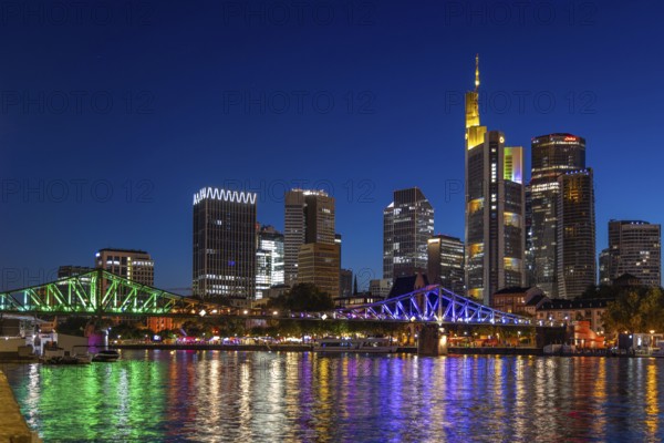 Frankfurt sets an example: The Eiserner Steg will shine in rainbow colours for Christopher Street Day (CSD) . Under the motto Never again silent - Frankfurt is loud, the Main metropolis will be celebrating this year's CSD for the first time from Thursday 17 to Sunday 20 July on the banks of the Main, Eiserner Steg, Frankfurt am Main, Hesse, Germany