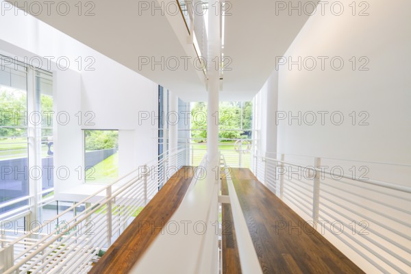 Interior view of a building with modern details and a view of the surroundings, Frieder Burda Museum, Baden Baden, Germany