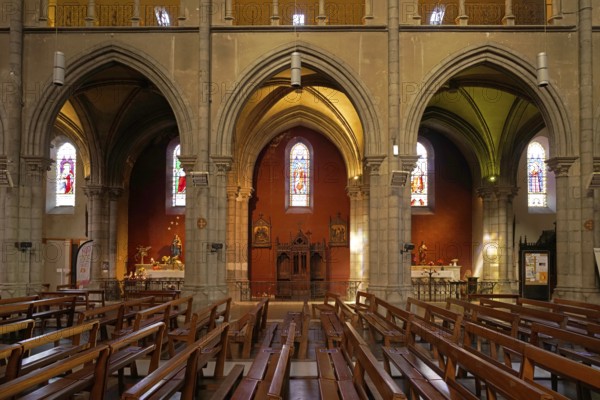 Interior of the Saint-Jacques church in Pau, Pyrenees, France