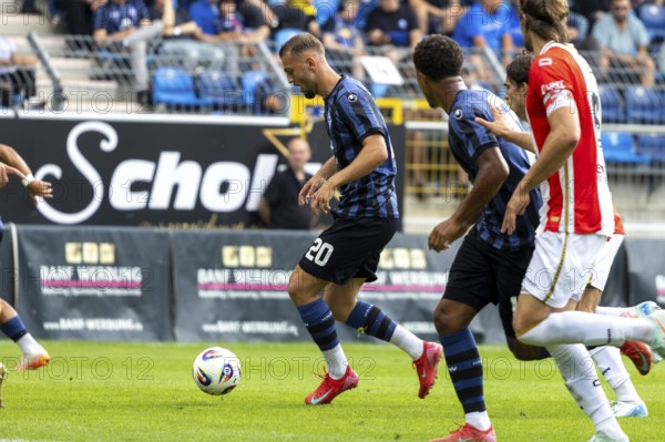 Waldhof Mannheim v FC Emmen, Netherlands (last test match in front of the start of the new season) ***On the ball: Kushtrim Asallari (20, Mannheim)