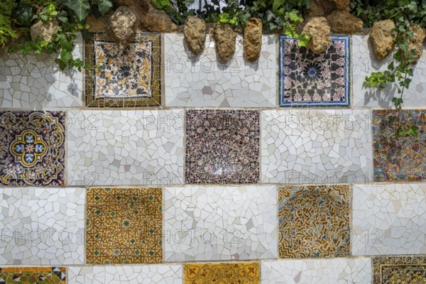 Park Guell by Antonio Gaudi, Park Gueell, Antonio Gaudi architect, Unesco World Heritage Site, Gracia District, Barcelona, Catalonia, Spain