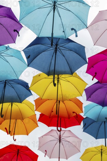 Coloured umbrellas, Interlaken, Bern, Switzerland