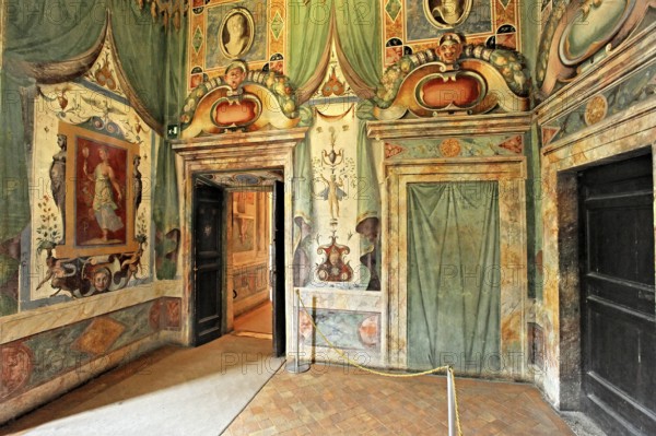 Stanza della Gloria, Hall of Fame, Roman Mannerist frescoes, Villa d'Este residential palace, UNESCO World Heritage Site, Tivoli, Metropolitan City of Rome, Lazio, Italy