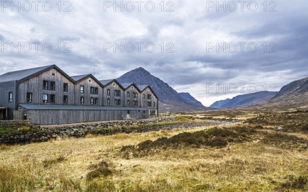 Mountains and Moors over Glen Etive Valley, Glencoe, Highlands, Scotland and Buachaille Etive Mòr, The Buachaille, Glen Etive, Highlands, Scotland, UK