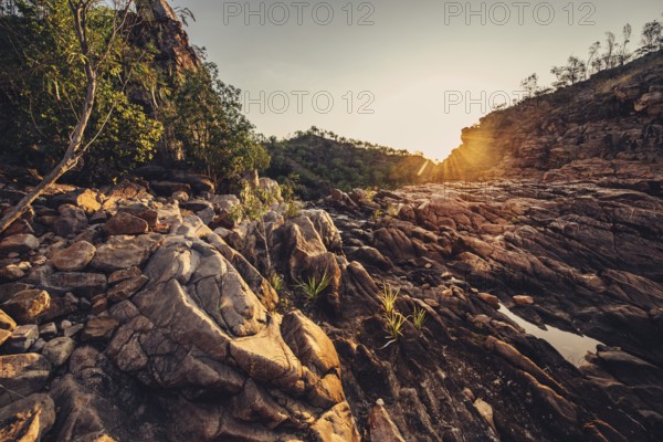 Sunrise Edith Falls in northern Australia, Australia