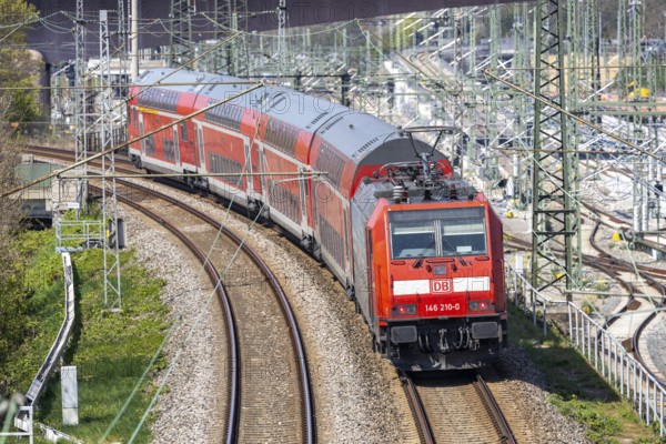 Regional train of Deutsche Bahn DB Regio in Stuttgart Untertürkheim, Germany