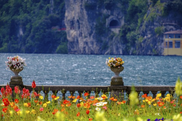 Punta Lido, promenade, spa gardens, Riva del Garda, Lake Garda, Trentino, Trentino-Alto Adige, IItaly