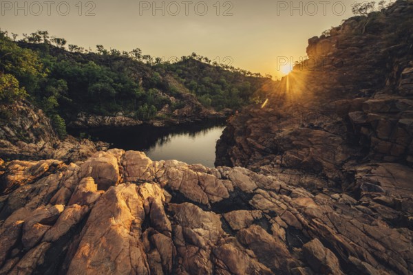 Sunrise Edith Falls in northern Australia, Australia