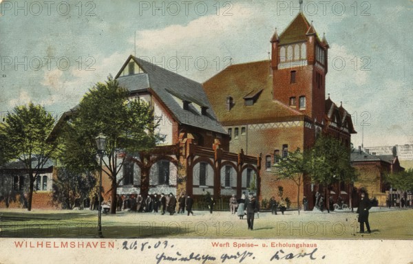 Historical postcard, picture postcard, Wilhelmshaven, Lower Saxony, Germany, digitally enhanced reproduction of an original from around 1900, picture postcard
