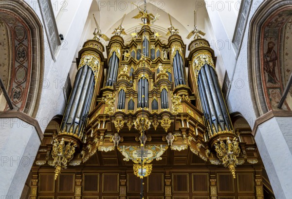 Interior photo, St Mary's Church in the old town of Stralsund, Mecklenburg-Western Pomerania, Germany
