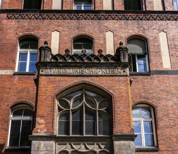 Historic brick building on the grounds of the Charité Campus Mitte, Berlin, Germany