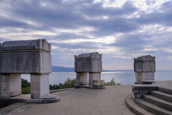 Mausoleum, Vittoriale degli Italiani, house and garden of Gabriele D'Annunzio, Gardone Riviera, on Lake Garda, Lombardy, Italy