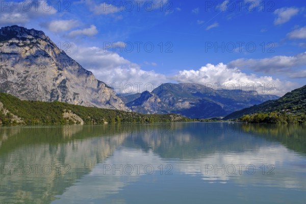 At Lago di Cavedine, behind Monte Casale, Sarca Valley, Trentino, Italy
