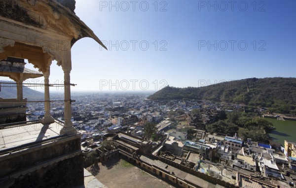 City view Bundi from Garh Palace or Rajput Palace, Bundi, Rajasthan, India