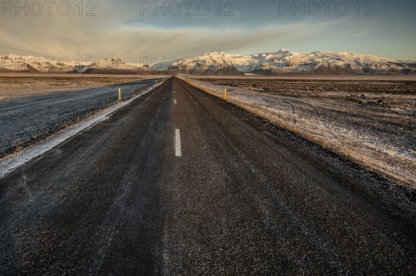 Ring Road, Vatnajökull Glacier, Sunset, Winter, Cold, Iceland* Ring Road, Vatnajokul, Rocks, Sunset, Cold, Iceland