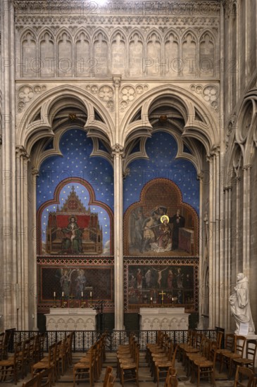 Interior, Chapel, St Nicholas and St Thomas Becket, Chapelle Saint Nicholas et Saint Thomas Becket, Cathédrale Notre-Dame de Bayeux, Bayeux, Calvados, France