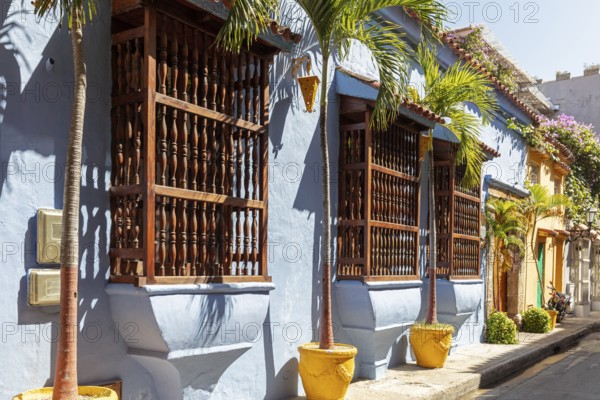 Colonial-style house, old town, Cartagena, Colombia