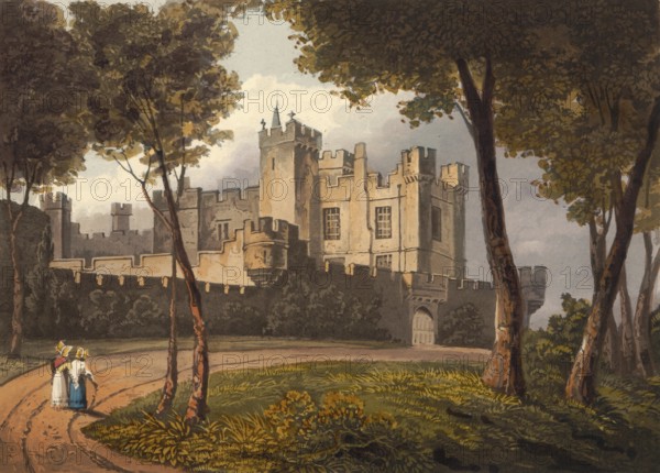 Wilton Castle, County Wexford, England, c. 1850, after a painting by Theodore Henry Adolphus Fielding, digitally enhanced reproduction, historical, exact date unknown