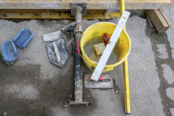 Concreting steps on site