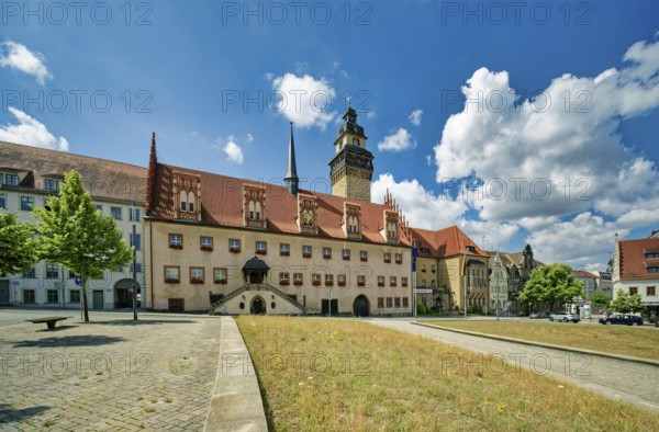 Late Gothic town hall on the Altmarkt, Zeitz, Saxony-Anhalt, Germany
