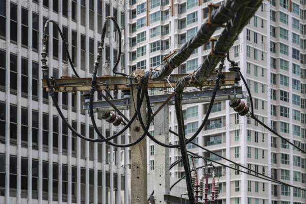 Electricity pylons, Bangkok, Thailand