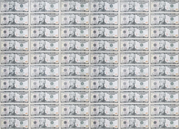 10 US dollar notes, 10 dollar banknotes