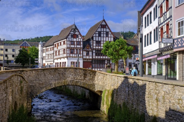 Erft in the old town centre, Bad Münstereifel, Eifel, Euskirchen district, North Rhine-Westphalia, Germany