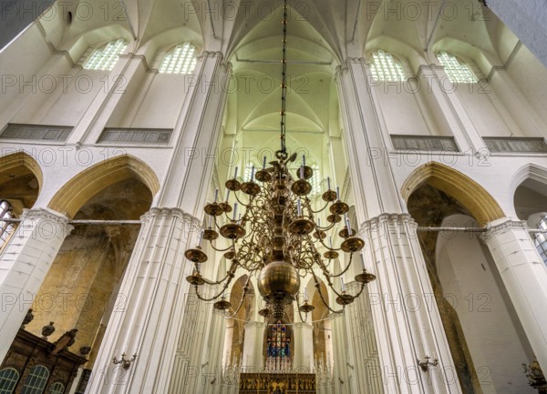 Interior photo, St Mary's Church in the old town of Stralsund, Mecklenburg-Western Pomerania, Germany