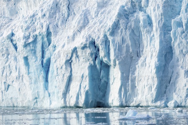 Glacier tongue, ice, bay, Lillienhöökbreen, Spitsbergen, Svalbard
