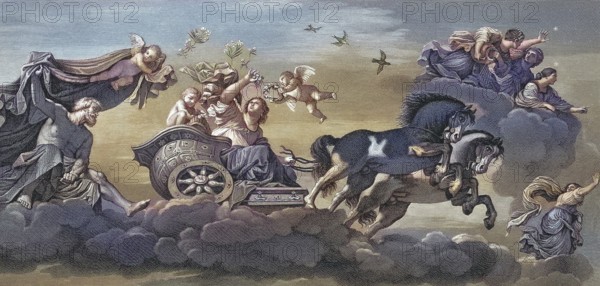 Aurora, the Roman goddess of dawn, corresponds to the Greek goddess Eos, announces the dawn of a new day every morning and prepares the way for the sun chariot to emerge from the darkness into the light