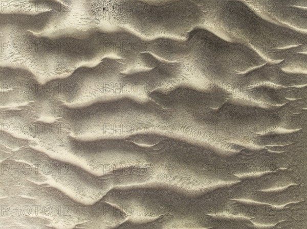 Patterns in the sand of the Namib Desert. Aerial view. Drone shot. Skeleton Coast National Park, Namibia