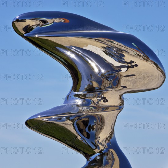 Stainless steel sculpture entitled Points of View by Tony Cragg, Mathildenhöhe, Darmstadt, Hesse, Germany