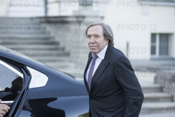 Günter Netzer (former German footballer) arriving at the festive dinner to mark the 60th anniversary of the establishment of diplomatic relations between the Federal Republic of Germany and the State of Israel on 12 May 1965 at Bellevue Palace. The dinner, hosted by Federal President Frank-Walter Steinmeier and First Lady Elke Büdenbender, will also be attended by the President of the State of Israel Isaac Herzog and his woman Michal Herzog. Berlin, 12.05.2025