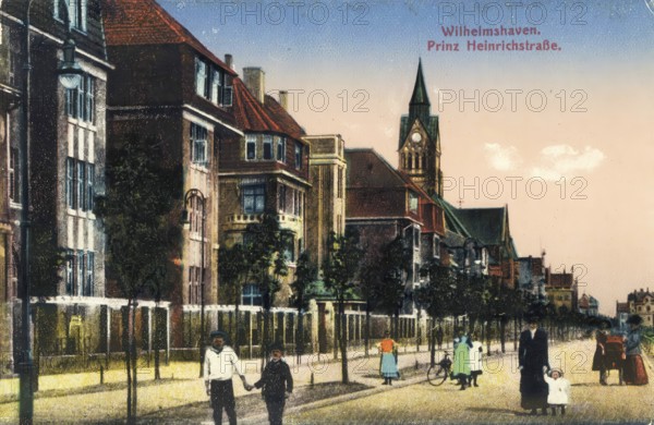 Historical postcard, picture postcard, Wilhelmshaven, Lower Saxony, Germany, digitally enhanced reproduction of an original from around 1900, picture postcard