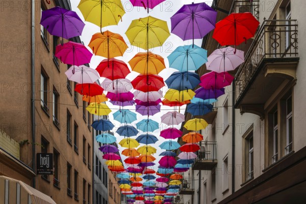 Coloured umbrellas, Interlaken, Bern, Switzerland