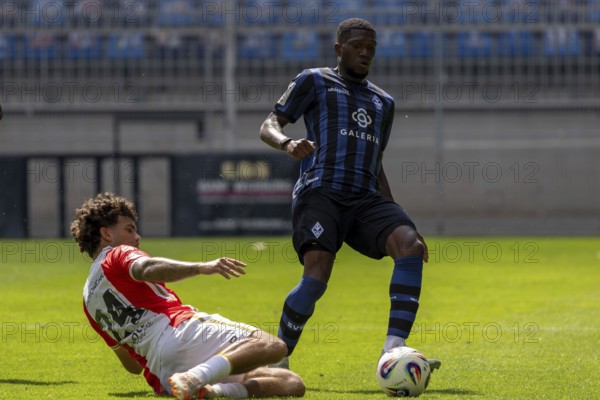 Waldhof Mannheim v FC Emmen, Netherlands (last test match in front of the start of the new season) ***On the ball: Emmanuel Iwe (14, Mannheim)