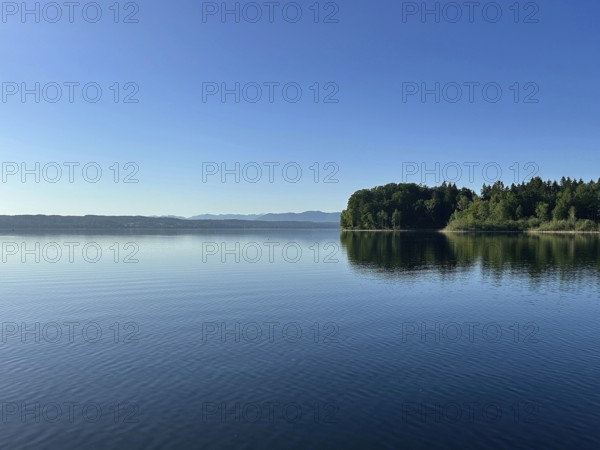 Wooded shore on Lake Starnberg, Bavaria, Germany