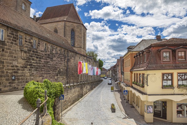 Schwedenstraße and town wall in Kronach, Germany