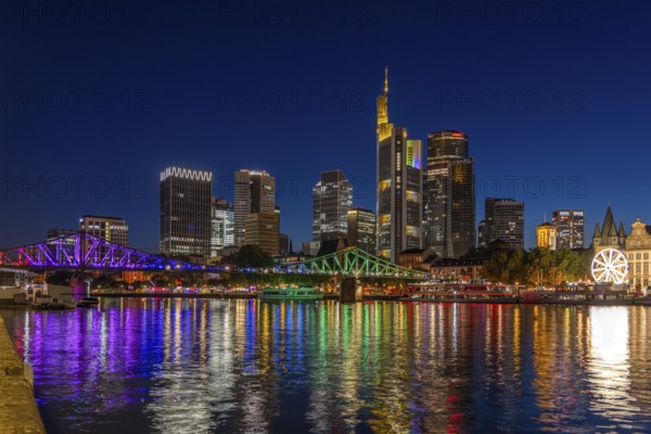 Frankfurt sets an example: The Eiserner Steg will shine in rainbow colours for Christopher Street Day (CSD) . Under the motto Never again silent - Frankfurt is loud, the Main metropolis will be celebrating this year's CSD for the first time from Thursday 17 to Sunday 20 July on the banks of the Main, Eiserner Steg, Frankfurt am Main, Hesse, Germany