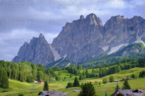 Alvera near Cortina d'Ampezzo, with Monte Cristallo, Dolomites, Province of Belluno, Veneto, Italy