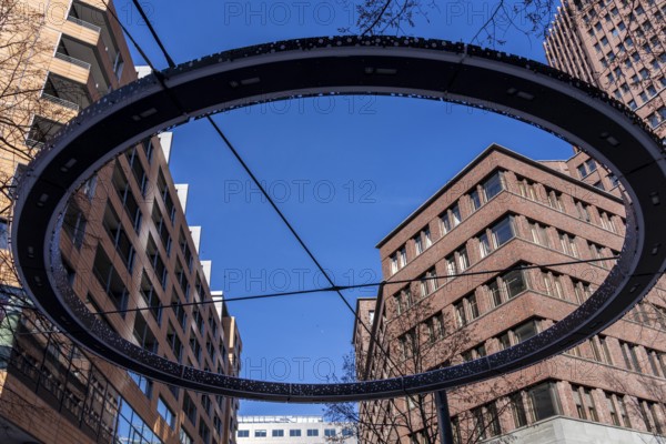 Round street lighting at Potsdamer Platz, Alte Potsdamer Straße, Berlin, Germany