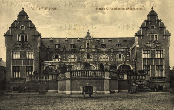 Historical postcard, picture postcard, naval officers' mess Wilhelmshaven, Lower Saxony, Germany, digitally enhanced reproduction of an original from around 1900, picture postcard