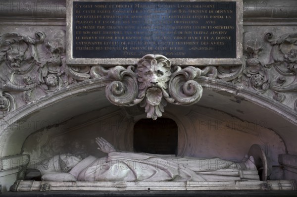 Interior view, tomb of Cardinal Jean de la Grange, Cathédrale Notre-Dame d'Amiens, Amiens, Somme, France