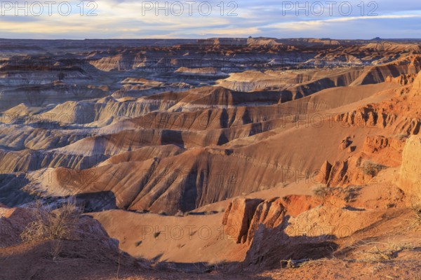 Colorful deposits of the Chinle Formation exposed at Little Painted Desert County Park near Winslow, Arizona